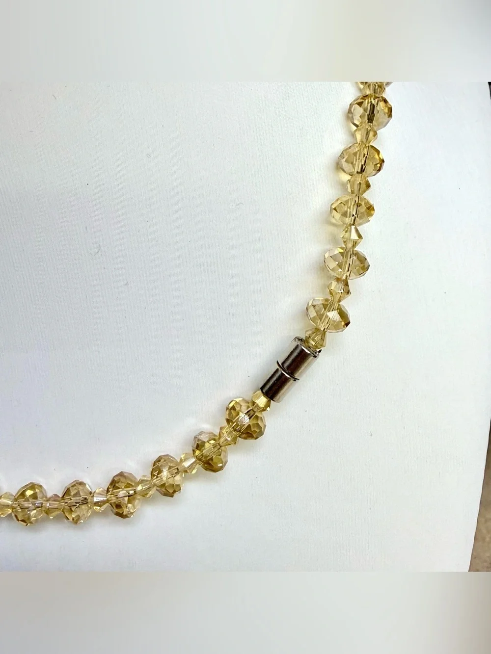 Handcrafted Citrine AB crystal necklace